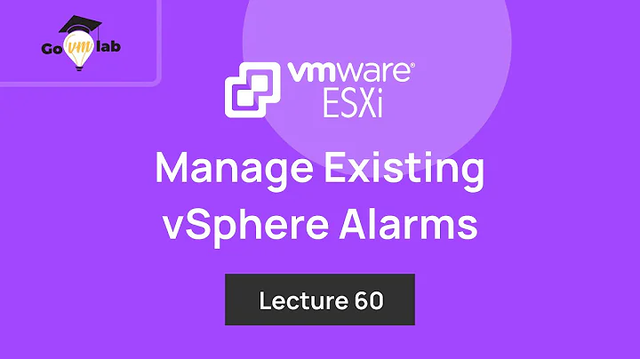 VMware Tutorials No. 60 | VMware Alarm configuration in vSphere 7.0 | vCenter Alarm Trigger| GOVMLAB