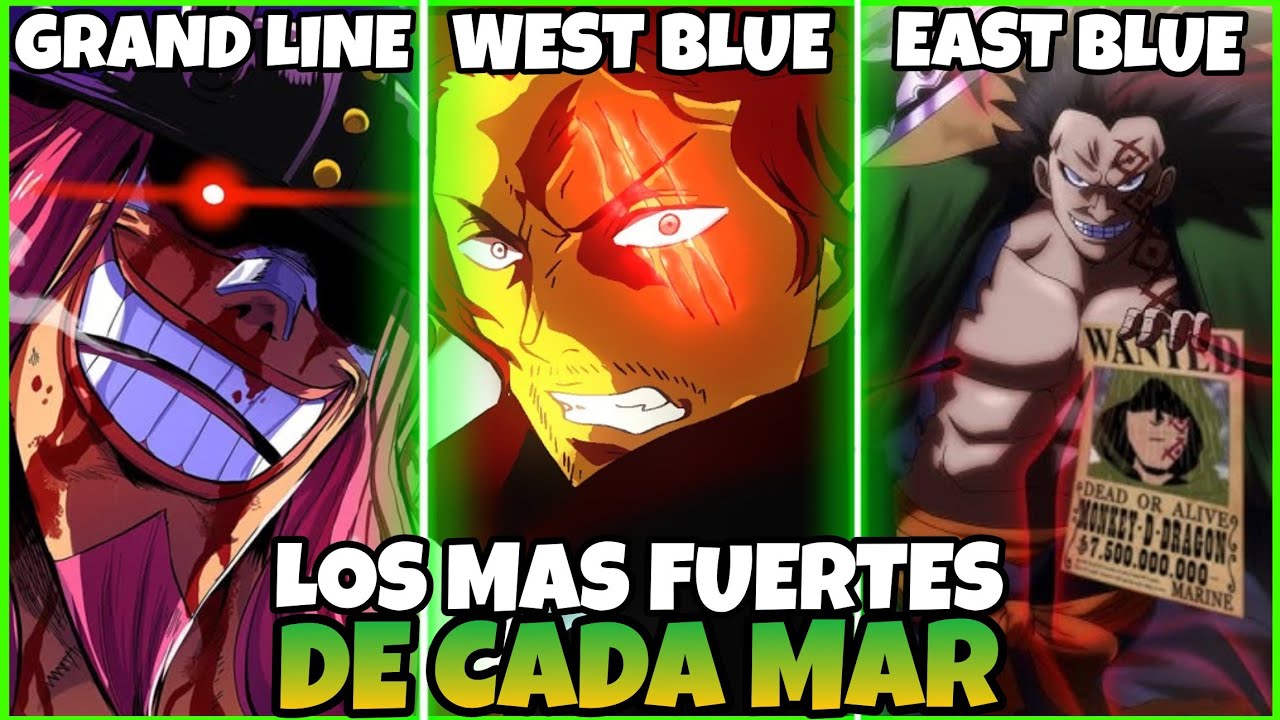 Los 5 Personajes MAS FUERTES de CADA UNO de los MARES de One Piece |  One piece 2025