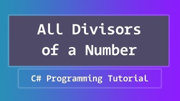 C# Program to find All the Divisors ( Factors ) of a Number
