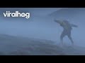 Adventurers Float Mid-Air In Strong Patagonian Winds || ViralHog