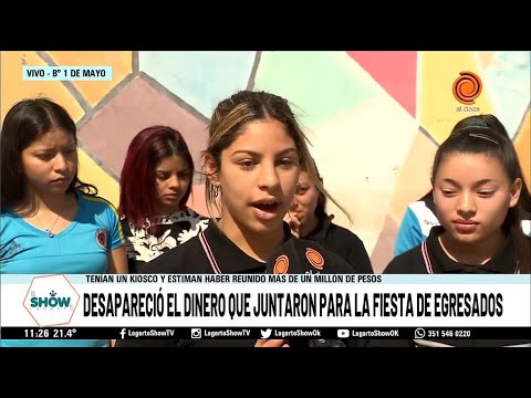 Desapareció el dinero que habían juntado para la fiesta de egresados