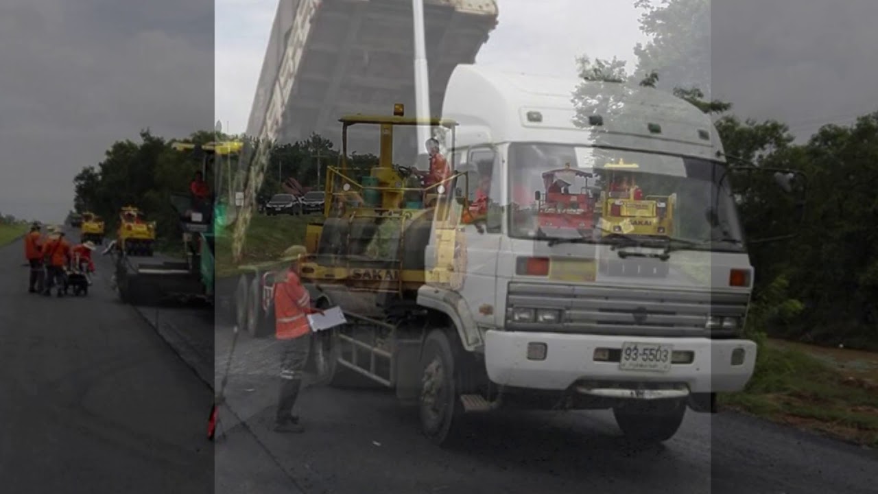 Road Construction, Highway Route No.24 Prasat-Kratiam Surin, Thailand