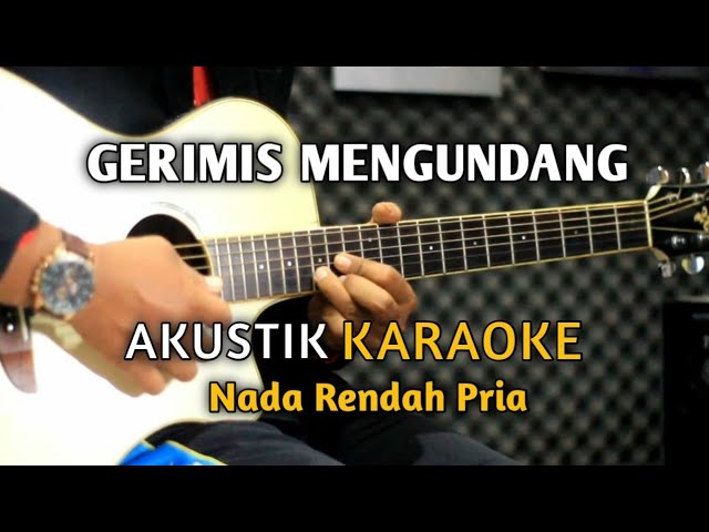 GERIMIS MENGUNDANG - SLAM Akustik Karaoke ( Nada rendah Pria ) class=