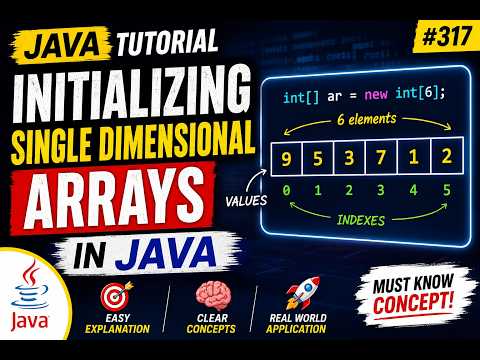 317. Initializing Single Dimensional Arrays in Java (Selenium Java 2026)