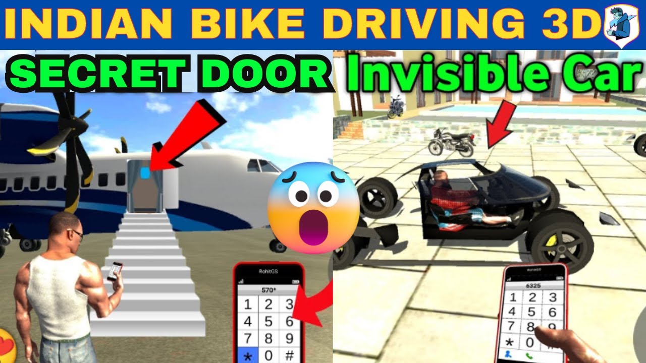 Flying Invisible Car Invisible Car + Flying Big Aeroplane In Indian Bike Driving 3d || RGS ...