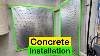 Wall Control Metal Pegboard + Concrete Tricks