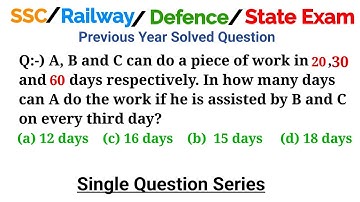 A, B and C can do a piece of work in 20, 30 and 60 days respectively. In how many days can A do the