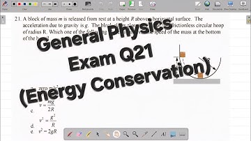 Part 20 General Physics Examination on ENERGY CONSERVATION: General Physics Exam Questions