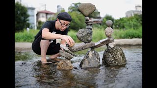 鴨川に現れた一瞬の芸術　「ロックバランシング」の魅力とは