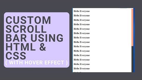 How to make custom scrollbar css