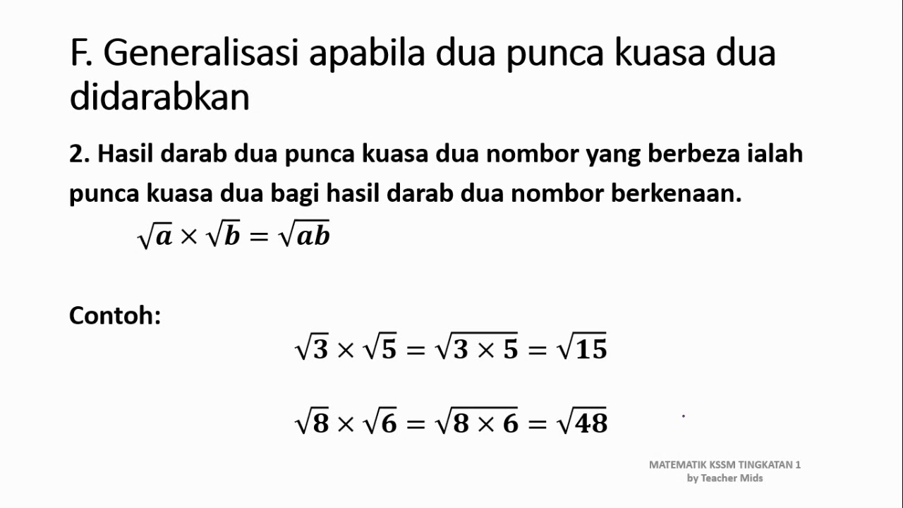 Kuasa Dua In English Math : Square And Square Root : You can do the