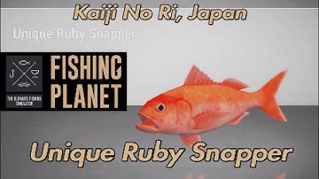 Fishing Planet Unique Ruby Snapper Kaiji No Ri Guide