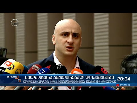 ხელმოწერა ანულირებულ დოკუმენტზე და პრეზიდენტი ნაციონალური მოძრაობის გადაწყვეტილების შესახებ