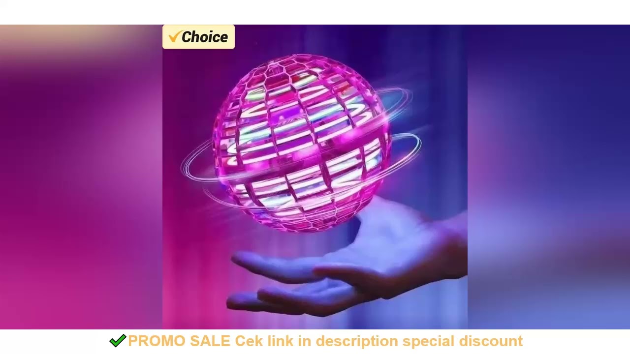 Flying Ball Boomerang Spinner Toys Hand Control Drone 360 Rotating Mini UFO with LED Lights for Chil