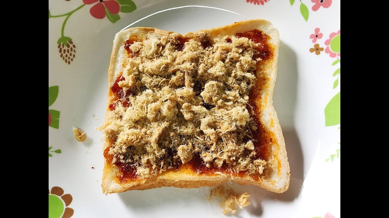 Bread with Chili Paste สูตรอาหารทำขนมปังหน้าน้ำพริกเผาหมูหยอง YouTube