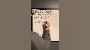 The Euler-Phi Function Of A Prime Number