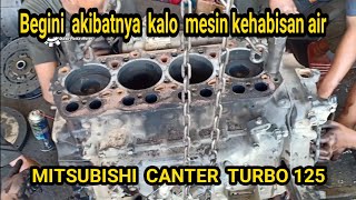 BONGKAR MESIN MITSUBISHI CANTER TURBO 125 AKIBAT KEHABISAN AIR RADIATOR #Bayuputramotor