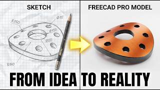 FreeCAD 1.1 Tutorial – How to Make a Curved Plate | Pad & Boolean Common