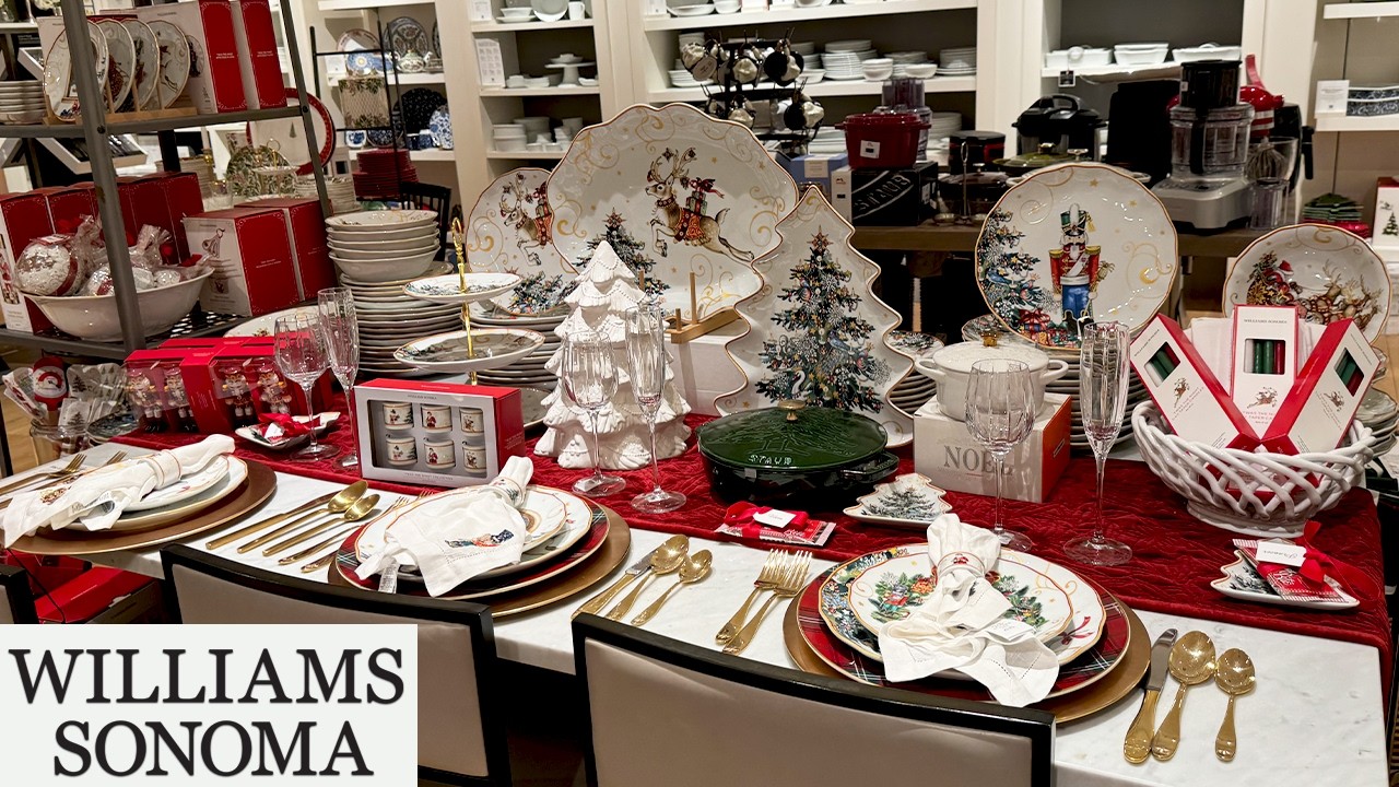 【新品】　WILLIAMS-SONOMA クリスマスプレート Noel Salad Plates, 24k Gold Porcelain | Williams Sonoma