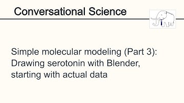 Simple molecular modeling (Part 3):  Drawing serotonin with Blender, starting with actual data