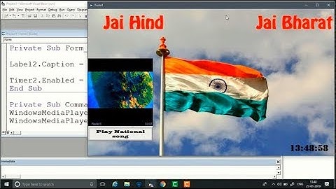 visual basic 6.0 project||National song play|| Text animation in vb 6.0