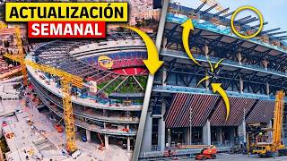 Camp Nou Avance de Obras Abril2026|Última Actualización | Progreso del Techo, Fachada y Construcción