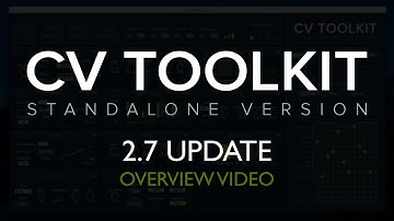 CV Toolkit 2.7 – Overview Video