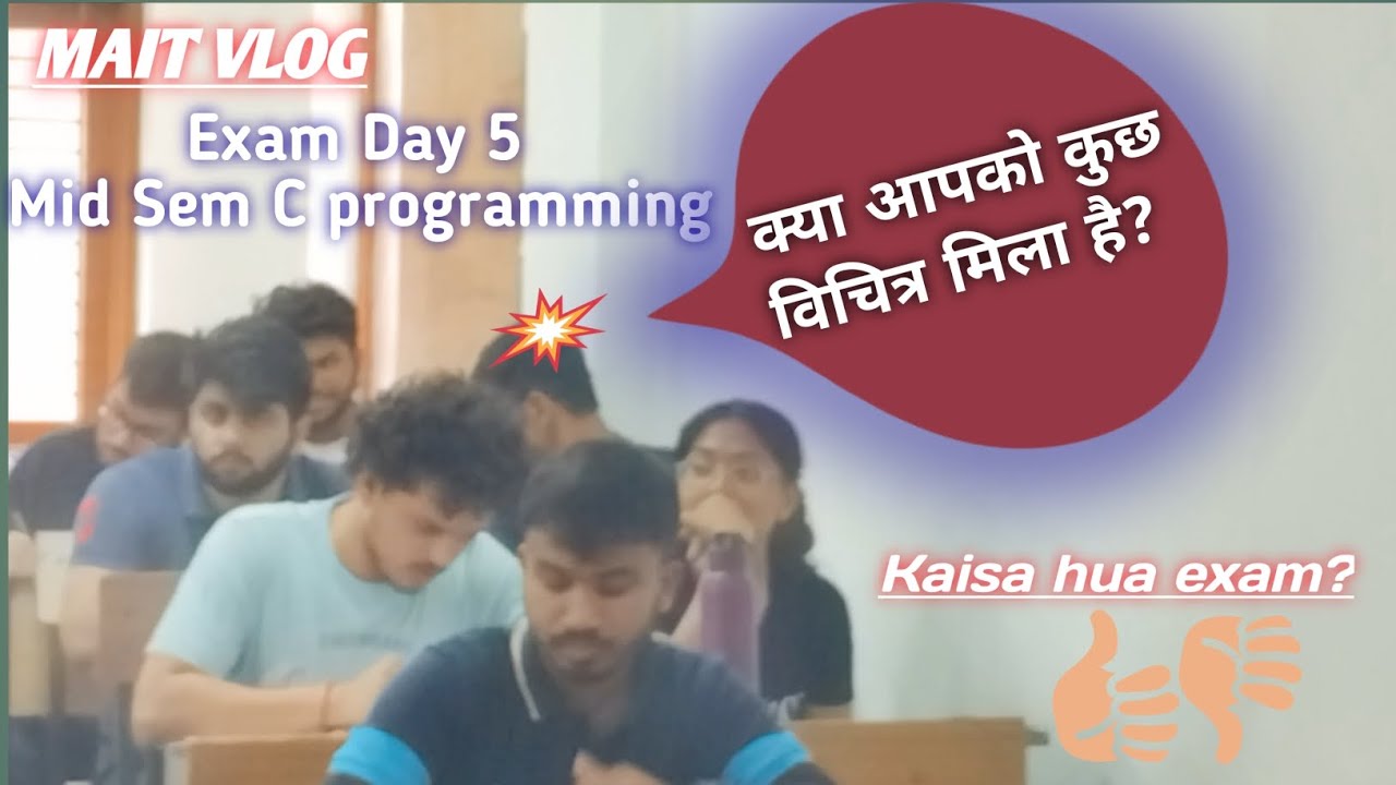 Mid Sem Exam Day 5! C Programming 🤗 Reaction!? - YouTube