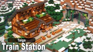 Minecraft: How to build a Train Station | Tutorial