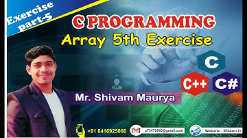 C programming for beginners Array  Exercise (hindi/urdu) Part - 5