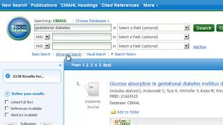 CINAHL - Limiting to Review Articles