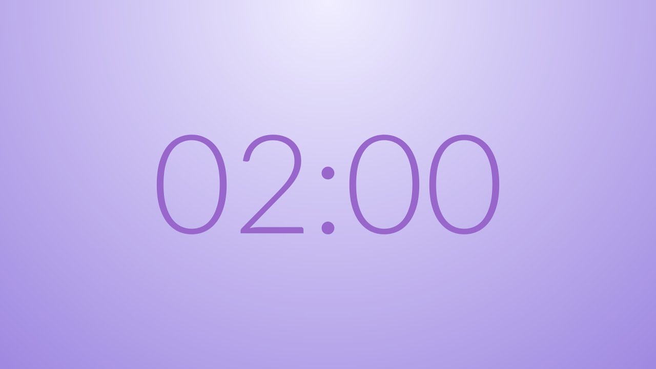 2-Minute Countdown Timer | (Titan White → Medium Purple) × Amethyst