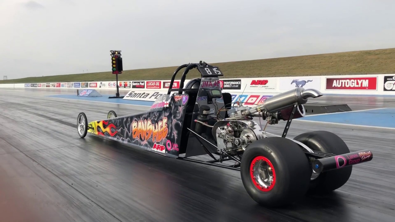 Banshee Junior Dragster Testing the new Muffler National Finals 2018
