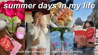VLOG☀️: summer days in my life, quitting my job, shopping haul, beach day, & staying productive!