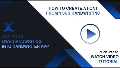 how to create font from handwriting for free | create font using your own handwriting