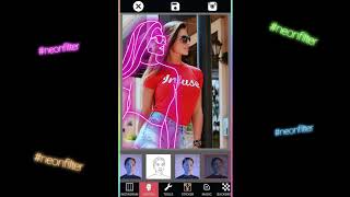 Instasquare Photo Editor: Neon Filter, Sketch Line screenshot 2