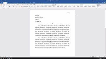 Microsoft Word: How to Set Up an MLA Format Essay (2017)