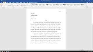 Microsoft Word: How to Set Up an MLA Format Essay (2017) screenshot 3