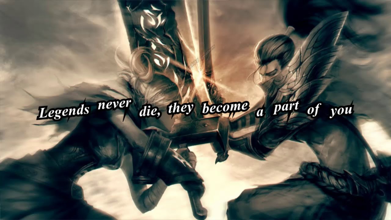 Against The Current Legends Never Die Lyrics Video League Of Legends Youtube