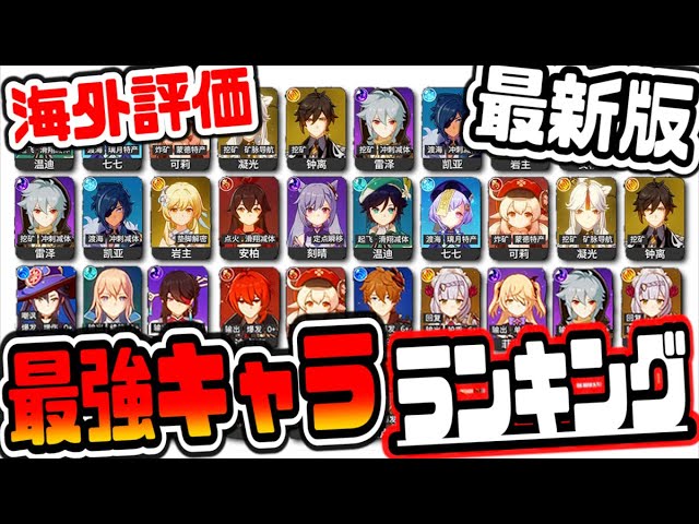 原神 全プレイヤー必見 最新版各部門別海外最強キャラランキングまとめ 原神げんしん Youtube 原神 全プレイヤー必見 最新版各部門別海外最強キャラランキングまとめ 原神げんしん Youtube