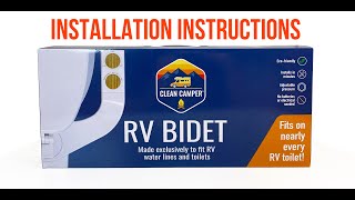 Clean Camper RV Bidet.  Made for RV Waterlines and Toilets.  No Extra Parts.  Installation Video.