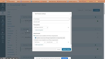 Prerequisites and Requirements in Canvas