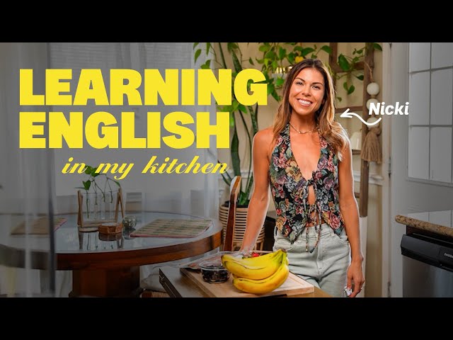 Learn English while I make a Smoothie, Eggs & Bacon ?? Comprehensible Input