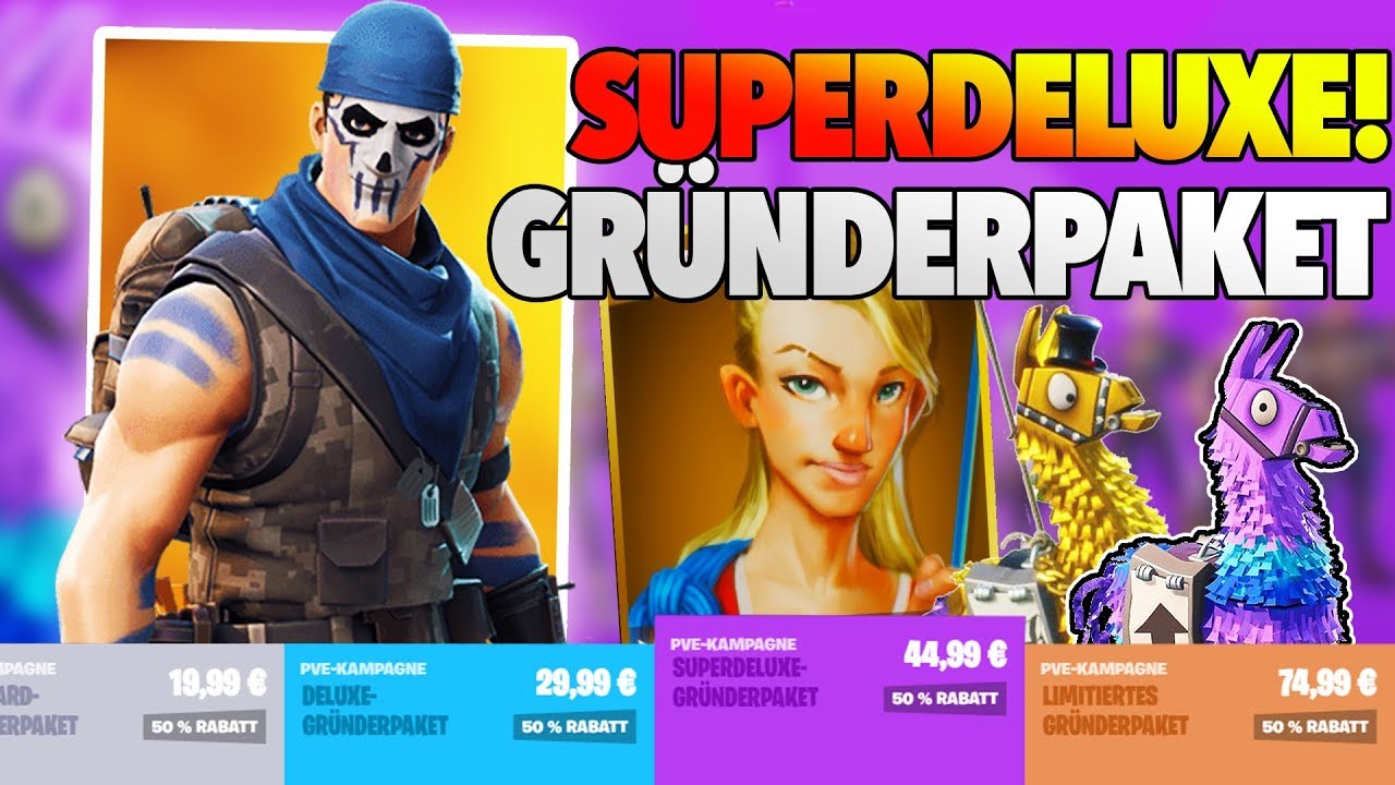 Update Superdeluxe Gründerpaket kaufen! Fortnite Rette die Welt