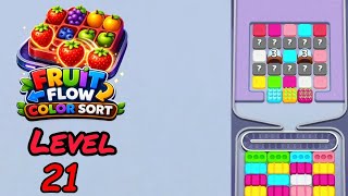 Fruit Flow Color Sort Level 21 Walkthrough