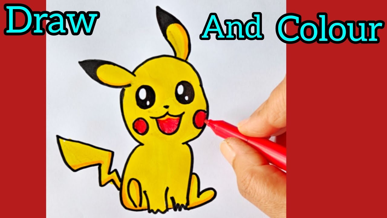 How To Draw a Cute Pikachu ⚡ | Easy Step-by-Step Drawing for Kids