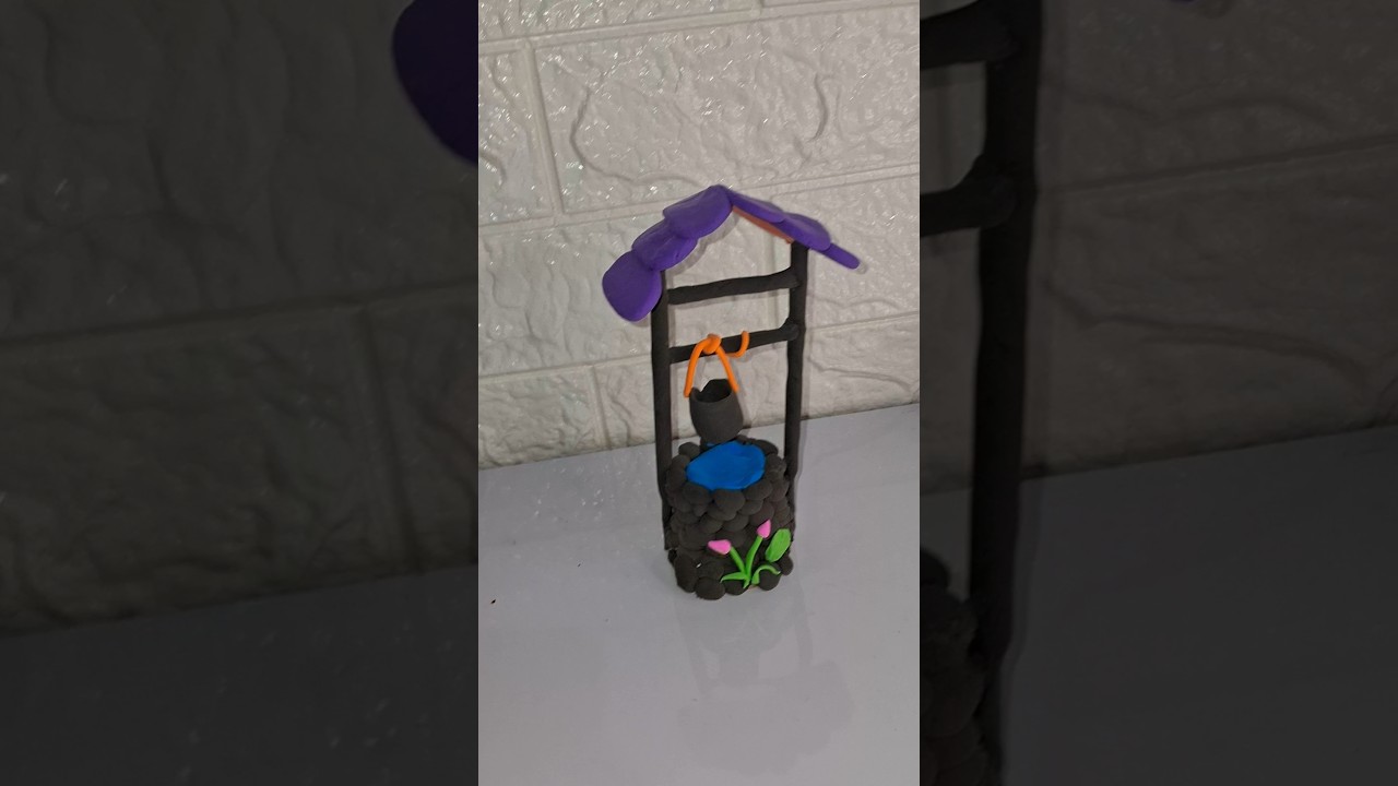 Miniature Clay Series Day 4 | DIY Clay Well with Bucket | Easy Clay Craft Ideas 