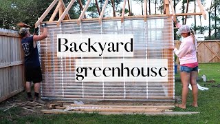 DIY Backyard Greenhouse || Homestead Day Vlog! + Canning up the Last of our Beef Stock!