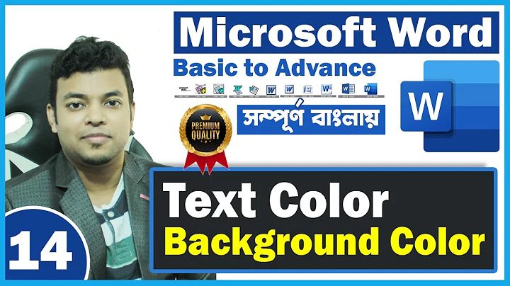 Ms Word Bangla Full Course 2022 | Part - 14 | Text Color and Background Color Change