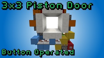 3x3 Door w/ Selulance, Button Operated - Minecraft 1.7 Redstone Tutorial